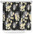 Black Tropical Hawaii Shower Curtain Seamless Monstera Plumeria Hawaiian Pattern - Polynesian Pride