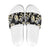 Black Tropical Hawaii Slide Sandals Seamless Monstera Plumeria Hawaiian Pattern - Polynesian Pride