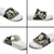 Black Tropical Hawaii Slide Sandals Seamless Monstera Plumeria Hawaiian Pattern - Polynesian Pride