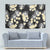 Black Tropical Hawaii Tapestry Seamless Monstera Plumeria Hawaiian Pattern - Polynesian Pride