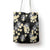 Black Tropical Hawaii Tote Bag Seamless Monstera Plumeria Hawaiian Pattern - Polynesian Pride