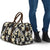 Black Tropical Hawaii Travel Bag Seamless Monstera Plumeria Hawaiian Pattern - Polynesian Pride