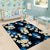 Blue Tropical Hawaii Area Rug Seamless Monstera Plumeria Hawaiian Pattern - Polynesian Pride