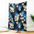 Blue Tropical Hawaii Blanket Seamless Monstera Plumeria Hawaiian Pattern - Polynesian Pride