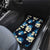 Blue Tropical Hawaii Car Mats Seamless Monstera Plumeria Hawaiian Pattern - Polynesian Pride