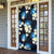 Blue Tropical Hawaii Door Cover Seamless Monstera Plumeria Hawaiian Pattern - Polynesian Pride