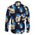 Blue Tropical Hawaii Family Matching Long Sleeve Bodycon Dress and Hawaiian Shirt Seamless Monstera Plumeria Hawaiian Pattern - Polynesian Pride