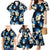 Blue Tropical Hawaii Family Matching Mermaid Dress and Hawaiian Shirt Seamless Monstera Plumeria Hawaiian Pattern - Polynesian Pride