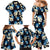 Blue Tropical Hawaii Family Matching Mermaid Dress and Hawaiian Shirt Seamless Monstera Plumeria Hawaiian Pattern - Polynesian Pride