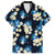 Blue Tropical Hawaii Family Matching Off The Shoulder Long Sleeve Dress and Hawaiian Shirt Seamless Monstera Plumeria Hawaiian Pattern - Polynesian Pride