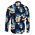 Blue Tropical Hawaii Family Matching Off The Shoulder Long Sleeve Dress and Hawaiian Shirt Seamless Monstera Plumeria Hawaiian Pattern - Polynesian Pride