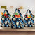 Blue Tropical Hawaii Grocery Bag Seamless Monstera Plumeria Hawaiian Pattern - Polynesian Pride