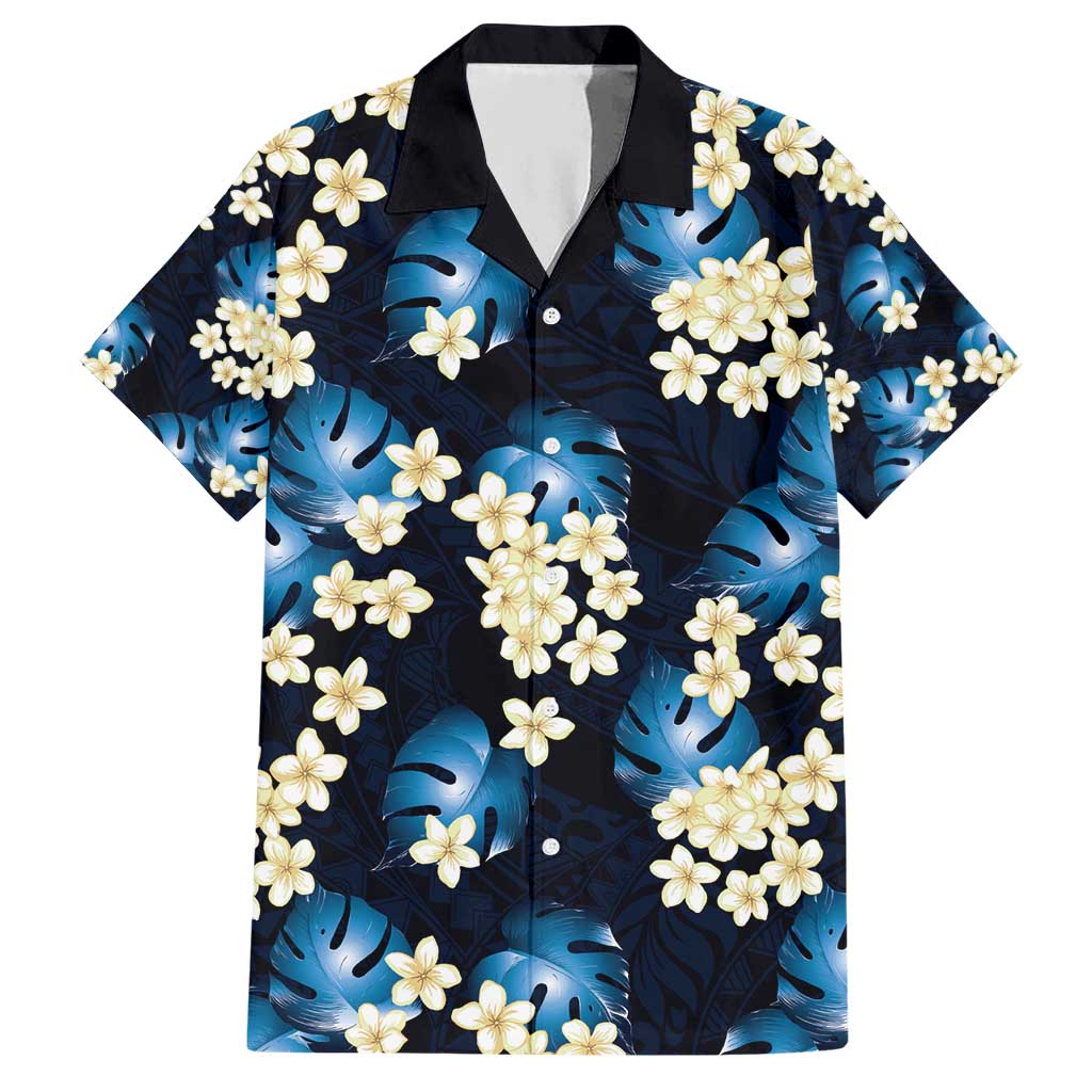 Blue Tropical Hawaii Hawaiian Shirt Seamless Monstera Plumeria Hawaiian Pattern - Polynesian Pride