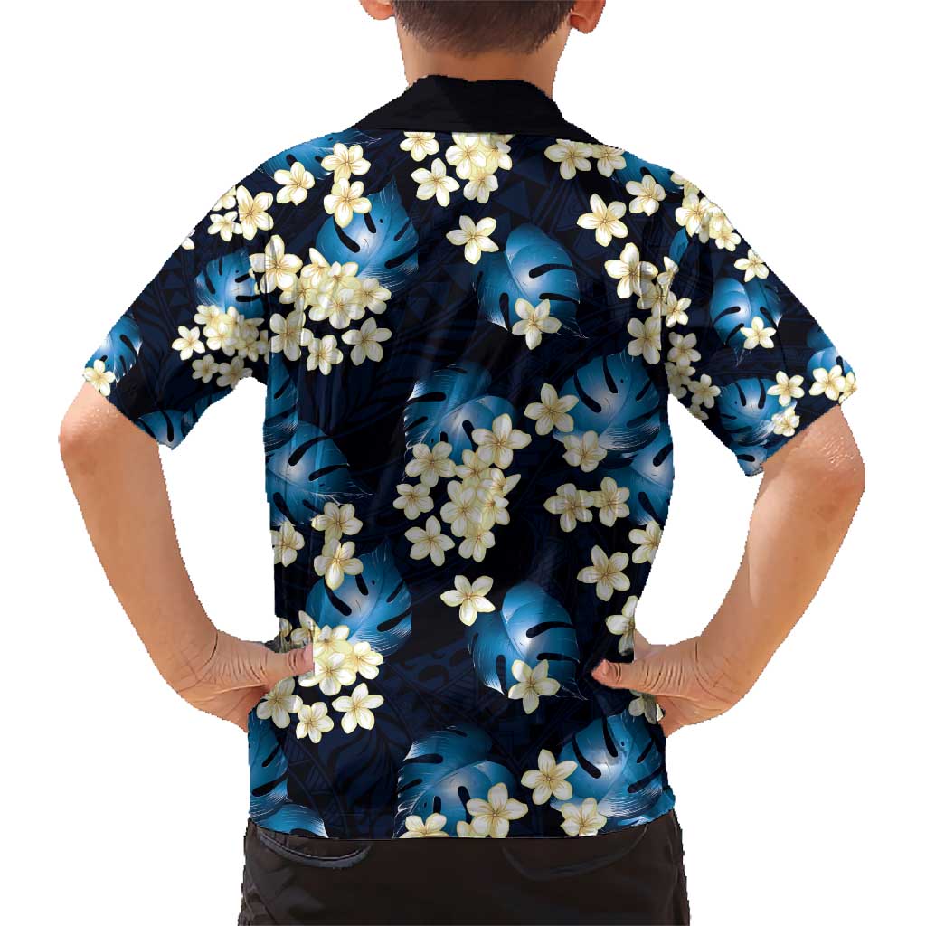 Blue Tropical Hawaii Hawaiian Shirt Seamless Monstera Plumeria Hawaiian Pattern - Polynesian Pride