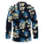 Blue Tropical Hawaii Hockey Jersey Seamless Monstera Plumeria Hawaiian Pattern - Polynesian Pride