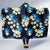 Blue Tropical Hawaii Hooded Blanket Seamless Monstera Plumeria Hawaiian Pattern - Polynesian Pride
