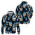 Blue Tropical Hawaii Hoodie Seamless Monstera Plumeria Hawaiian Pattern - Polynesian Pride