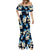 Blue Tropical Hawaii Mermaid Dress Seamless Monstera Plumeria Hawaiian Pattern - Polynesian Pride
