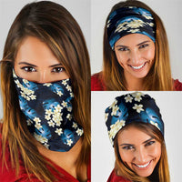 Blue Tropical Hawaii Neck Gaiter Seamless Monstera Plumeria Hawaiian Pattern - Polynesian Pride