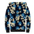 Blue Tropical Hawaii Sherpa Hoodie Seamless Monstera Plumeria Hawaiian Pattern - Polynesian Pride