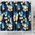 Blue Tropical Hawaii Shower Curtain Seamless Monstera Plumeria Hawaiian Pattern - Polynesian Pride