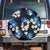 Blue Tropical Hawaii Spare Tire Cover Seamless Monstera Plumeria Hawaiian Pattern - Polynesian Pride