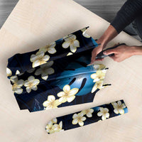 Blue Tropical Hawaii Umbrella Seamless Monstera Plumeria Hawaiian Pattern - Polynesian Pride