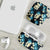 Dark Cyan Tropical Hawaii AirPods Case Seamless Monstera Plumeria Hawaiian Pattern - Polynesian Pride