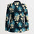 Dark Cyan Tropical Hawaii Blazer Seamless Monstera Plumeria Hawaiian Pattern - Polynesian Pride