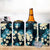 Dark Cyan Tropical Hawaii 4 in 1 Can Cooler Tumbler Seamless Monstera Plumeria Hawaiian Pattern - Polynesian Pride