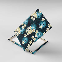 Dark Cyan Tropical Hawaii Canvas Wall Art Seamless Monstera Plumeria Hawaiian Pattern - Polynesian Pride