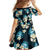 Dark Cyan Tropical Hawaii Family Matching Mermaid Dress and Hawaiian Shirt Seamless Monstera Plumeria Hawaiian Pattern - Polynesian Pride