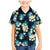 Dark Cyan Tropical Hawaii Family Matching Mermaid Dress and Hawaiian Shirt Seamless Monstera Plumeria Hawaiian Pattern - Polynesian Pride