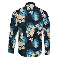 Dark Cyan Tropical Hawaii Family Matching Puletasi and Hawaiian Shirt Seamless Monstera Plumeria Hawaiian Pattern - Polynesian Pride