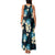 Dark Cyan Tropical Hawaii Family Matching Tank Maxi Dress and Hawaiian Shirt Seamless Monstera Plumeria Hawaiian Pattern - Polynesian Pride