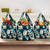 Dark Cyan Tropical Hawaii Grocery Bag Seamless Monstera Plumeria Hawaiian Pattern - Polynesian Pride