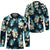 Dark Cyan Tropical Hawaii Hockey Jersey Seamless Monstera Plumeria Hawaiian Pattern - Polynesian Pride