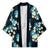 Dark Cyan Tropical Hawaii Kimono Seamless Monstera Plumeria Hawaiian Pattern - Polynesian Pride