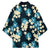 Dark Cyan Tropical Hawaii Kimono Seamless Monstera Plumeria Hawaiian Pattern - Polynesian Pride