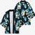 Dark Cyan Tropical Hawaii Kimono Seamless Monstera Plumeria Hawaiian Pattern - Polynesian Pride