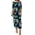 Dark Cyan Tropical Hawaii Puletasi Seamless Monstera Plumeria Hawaiian Pattern - Polynesian Pride