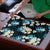 Dark Cyan Tropical Hawaii Puzzle Seamless Monstera Plumeria Hawaiian Pattern - Polynesian Pride