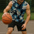 Dark Cyan Tropical Hawaii Sleeveless Hoodie Seamless Monstera Plumeria Hawaiian Pattern - Polynesian Pride