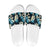 Dark Cyan Tropical Hawaii Slide Sandals Seamless Monstera Plumeria Hawaiian Pattern - Polynesian Pride