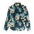 Dark Cyan Tropical Hawaii Women Casual Shirt Seamless Monstera Plumeria Hawaiian Pattern - Polynesian Pride