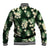 Green Tropical Hawaii Baseball Jacket Seamless Monstera Plumeria Hawaiian Pattern - Polynesian Pride