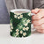 Green Tropical Hawaii Ceramic Mug Seamless Monstera Plumeria Hawaiian Pattern - Polynesian Pride