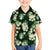 Green Tropical Hawaii Family Matching Off The Shoulder Long Sleeve Dress and Hawaiian Shirt Seamless Monstera Plumeria Hawaiian Pattern - Polynesian Pride