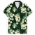 Green Tropical Hawaii Family Matching Off Shoulder Maxi Dress and Hawaiian Shirt Seamless Monstera Plumeria Hawaiian Pattern - Polynesian Pride