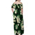 Green Tropical Hawaii Family Matching Off Shoulder Maxi Dress and Hawaiian Shirt Seamless Monstera Plumeria Hawaiian Pattern - Polynesian Pride